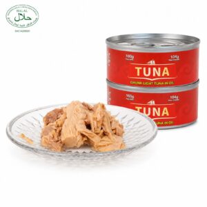 Oil-soaked light tuna chunks